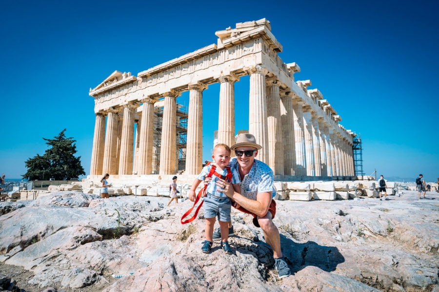 Father and Son at Parthenon