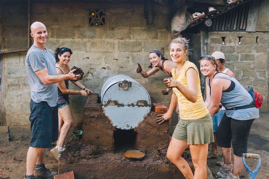 Nicaragua Building Brick Oven