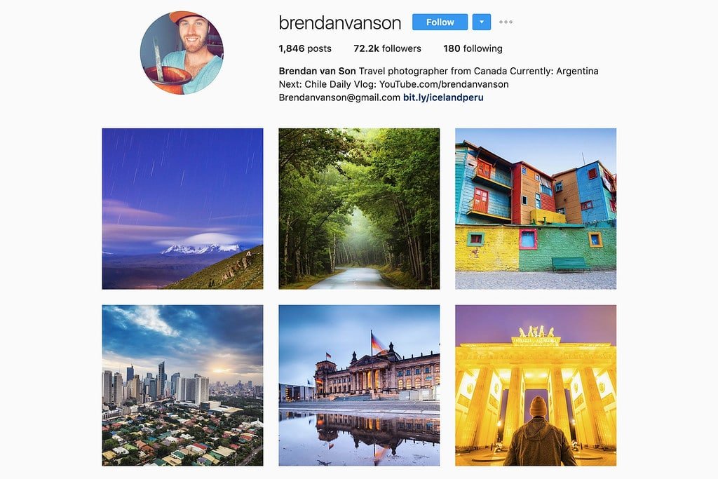 Travel with Brendan on Instagram