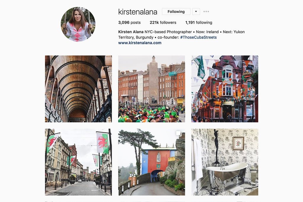 Travel with Kirsten on Instagram