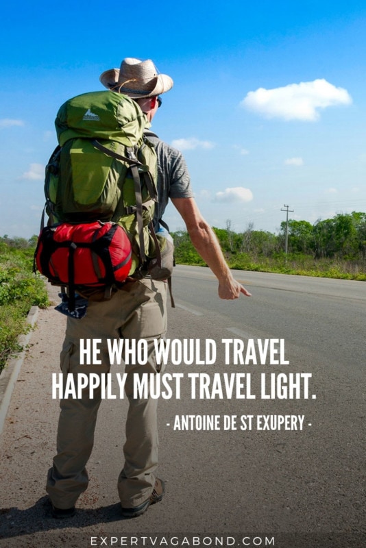 Travel Quote 10: Thoughts on traveling light